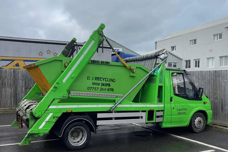 6-yard skip on our lorry, D J Recycling, West Sussex