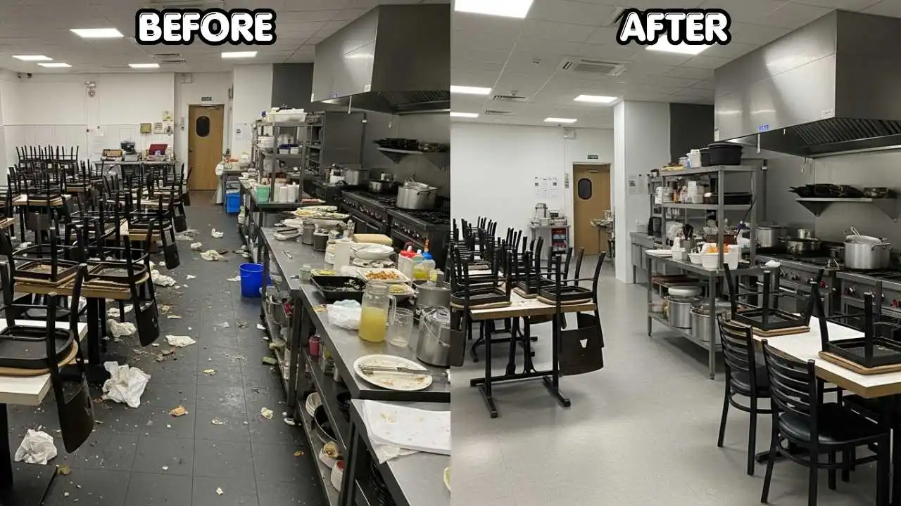 Before and after Restaurant clearance service