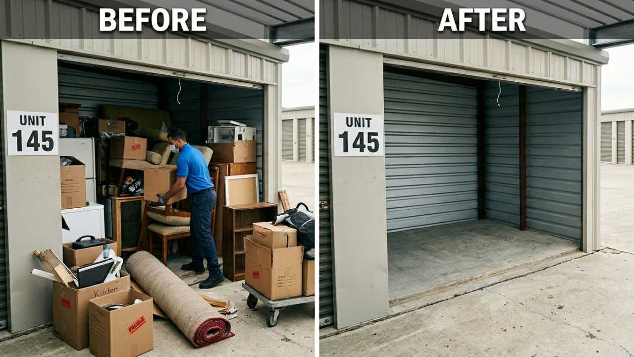 Before and after Storage Unit Clearance