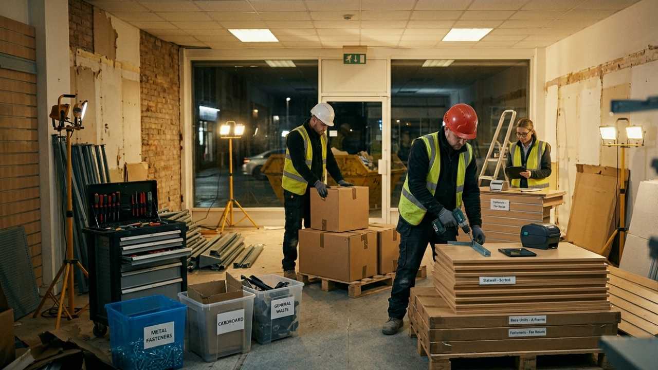 Out of hours shop refit clearance team