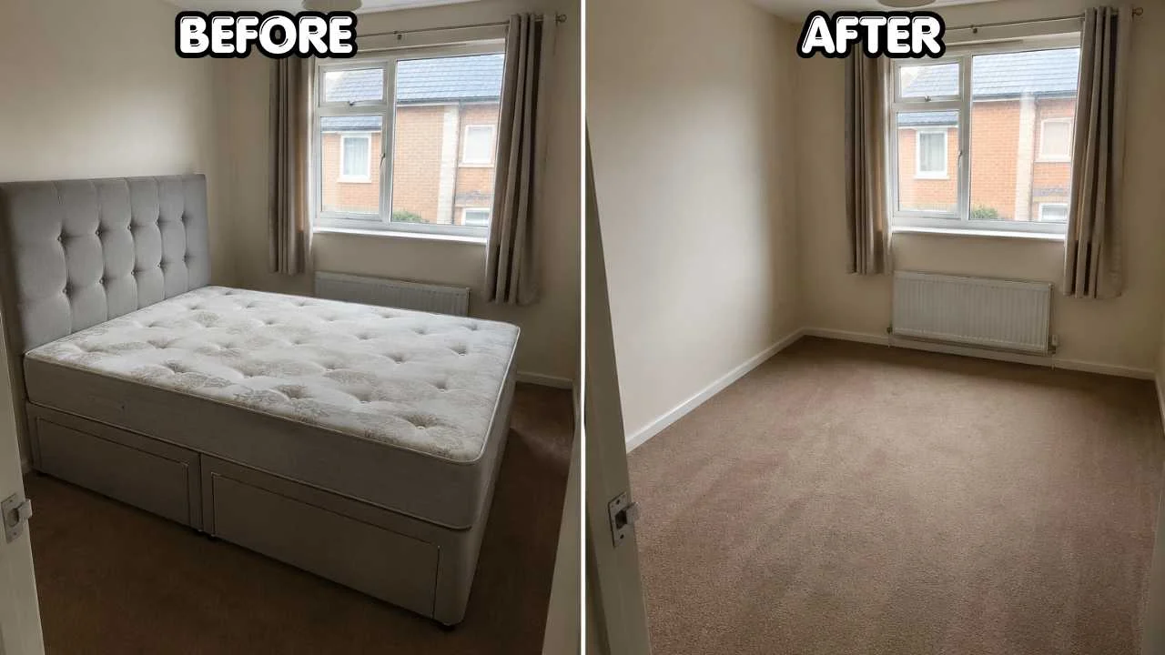 Before and after Bed Base Collection service