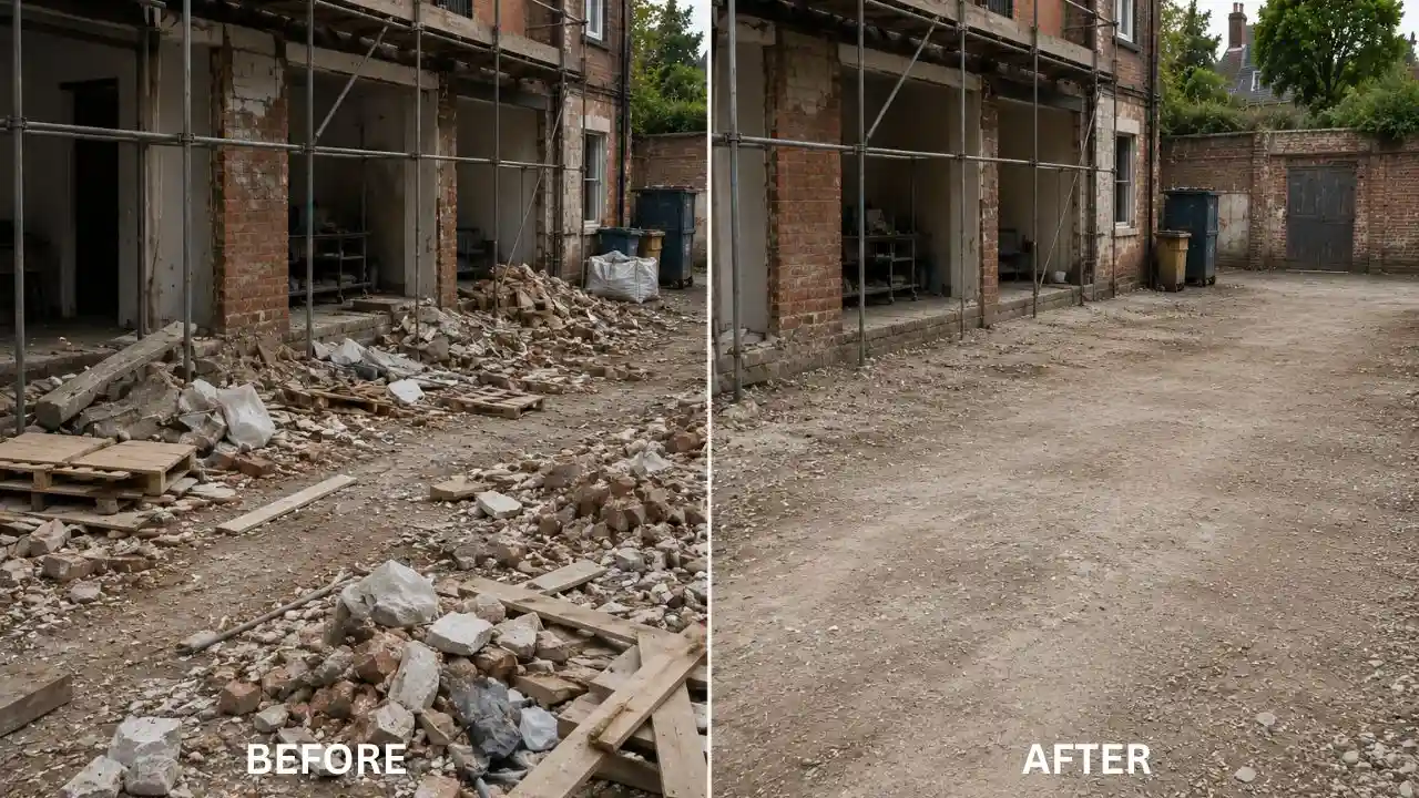 Before and after Building Site Clearance Service