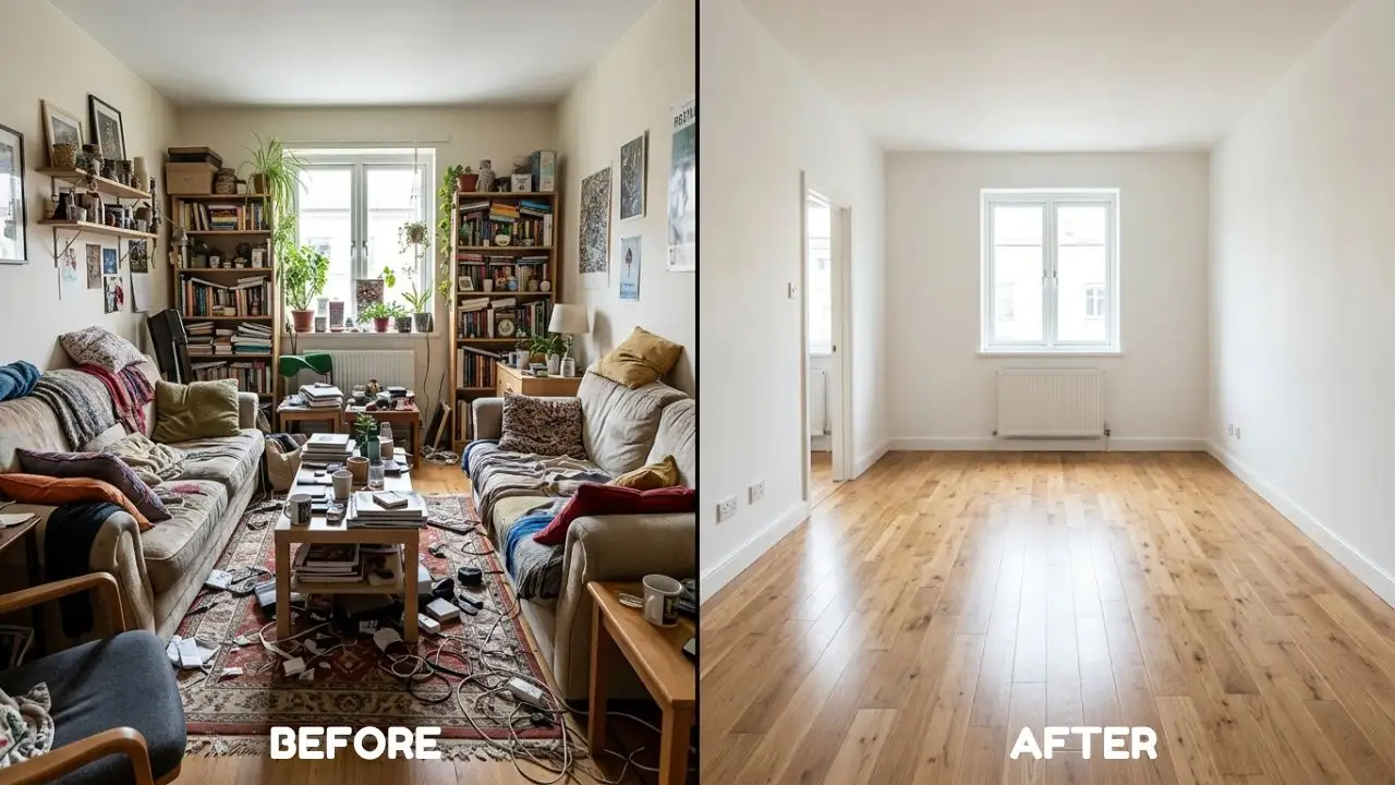 Before and after Flat Clearance Service