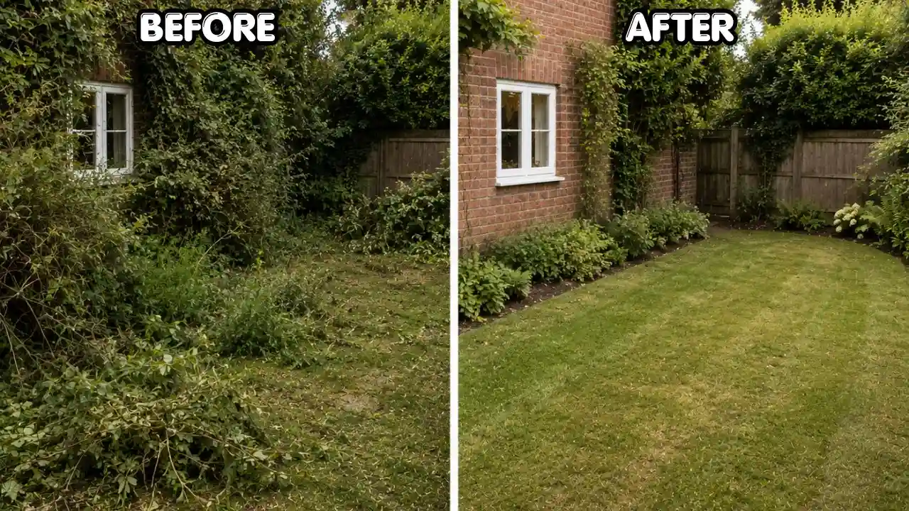 Before and after Garden Clearance service