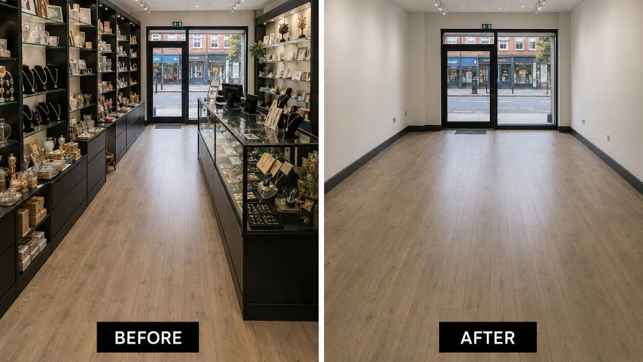 Before and after Shop Clearance Service