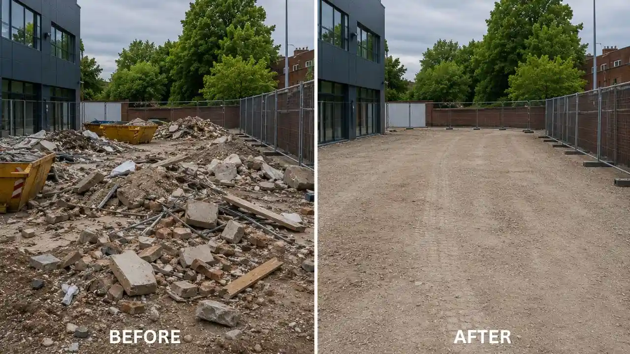 Before and after Site Clearance Service