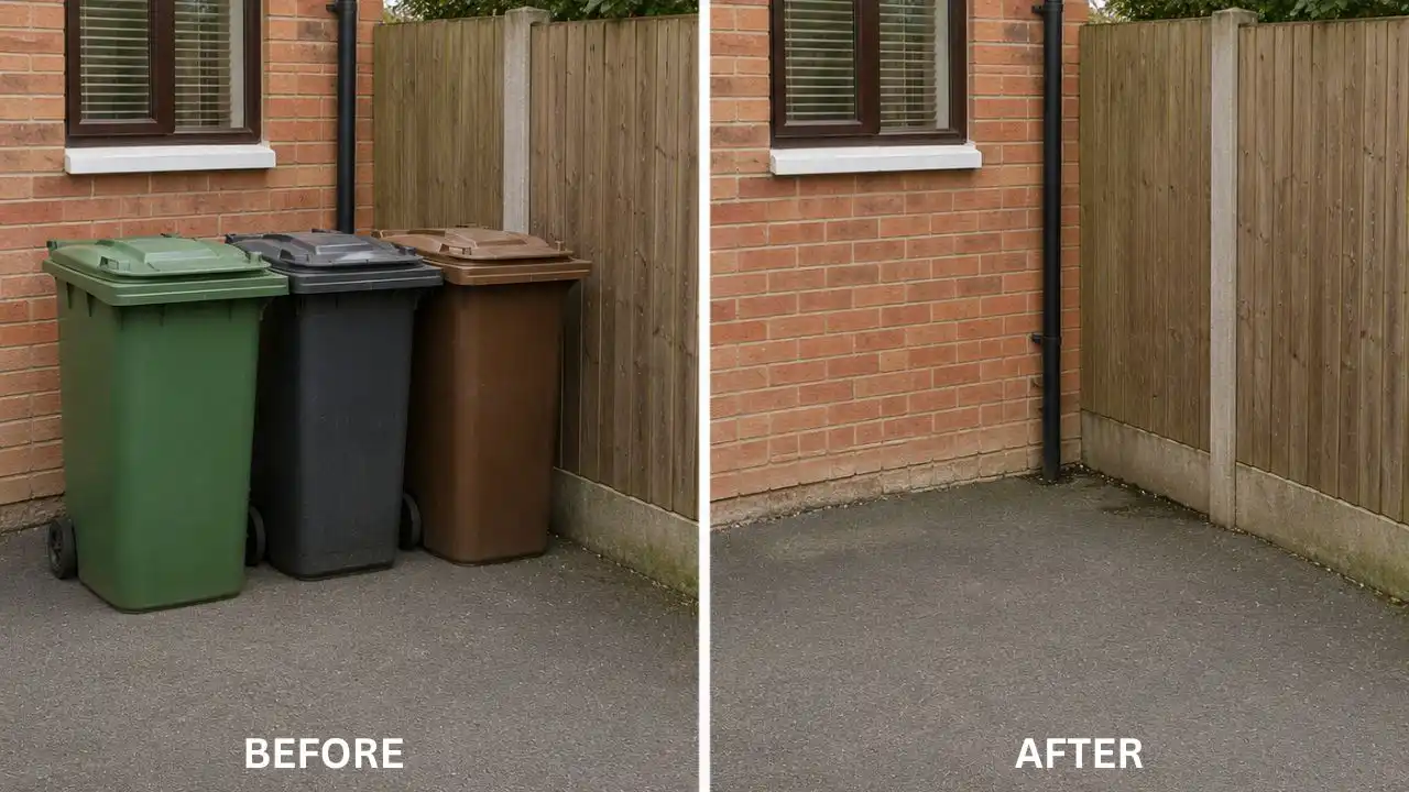 Before and after Bin Collection Service