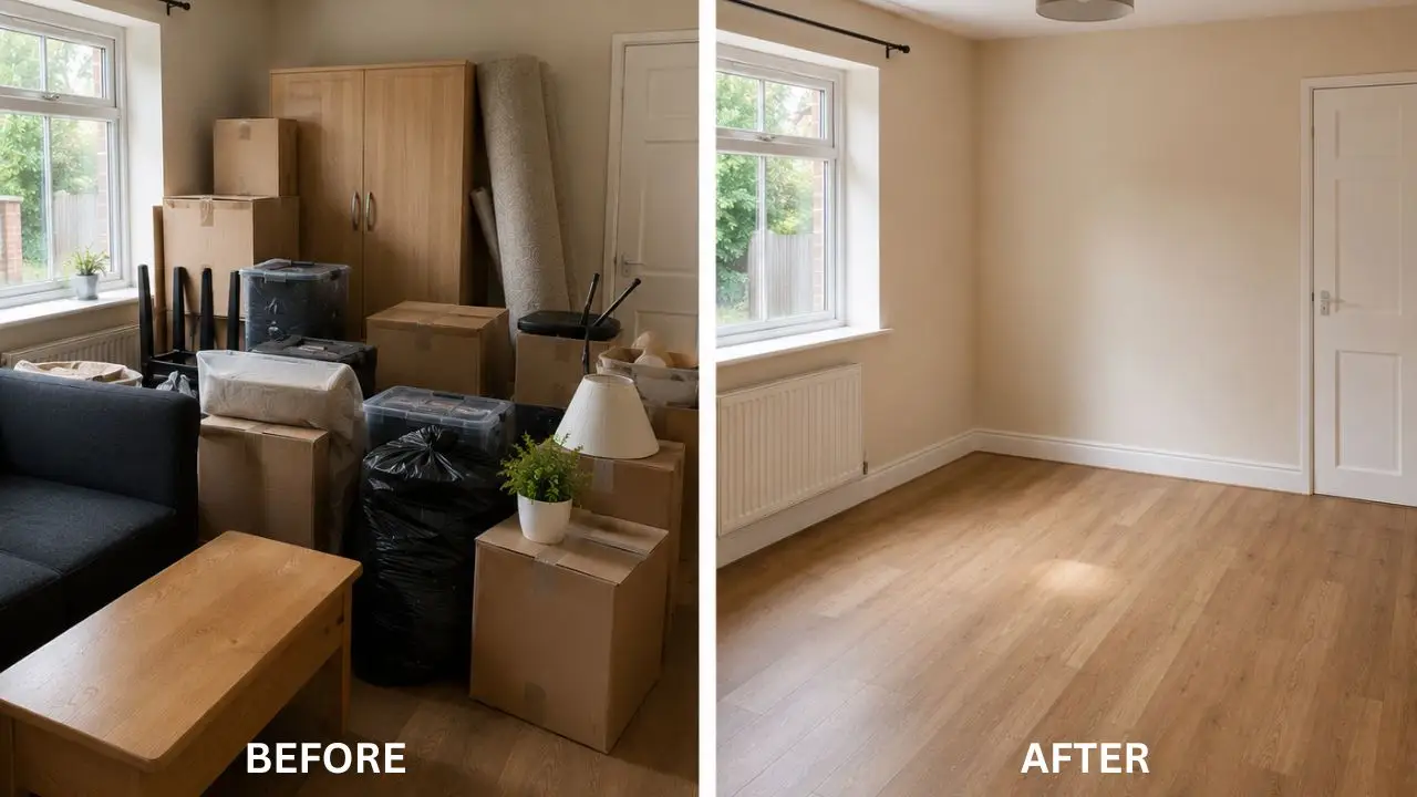 Before and after Man and van Service