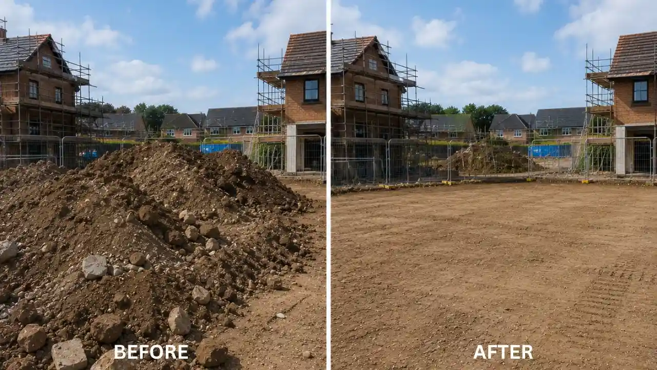 Before and after Muckaway Grab Hire Service