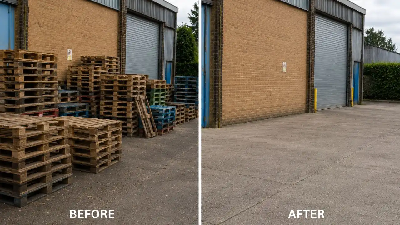 Before and after Pallet Collection Service